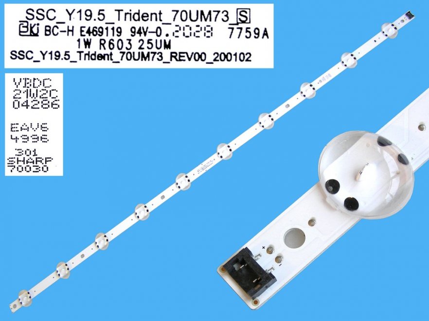LED podsvit 788mm, 10LED / DLED Backlight 788mm - 10 D-LED, SSC_Y19.5_Trident_70UM73, EAV64996301 - Kliknutím na obrázek zavřete