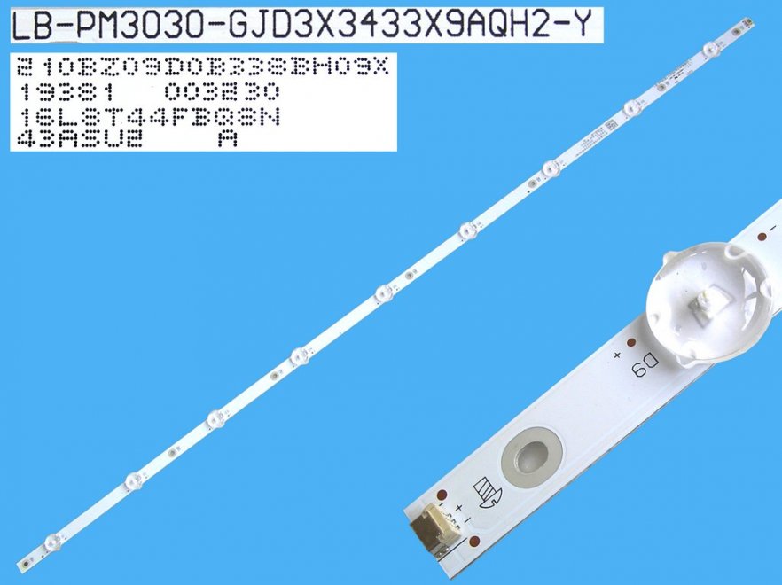 LED podsvit 840mm, 9LED / LED Backlight 840mm - 9 D-LED, LB-PM3030-GJD3X3433X9AQH2-Y / 43ASU2 - Kliknutím na obrázek zavřete