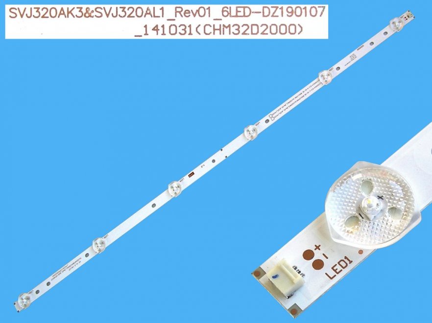 LED podsvit 562mm, 6LED / LED Backlight 562mm - 6 D-LED, SVJ320AK3 / SVJ320AL1_Rev01 - Kliknutím na obrázek zavřete