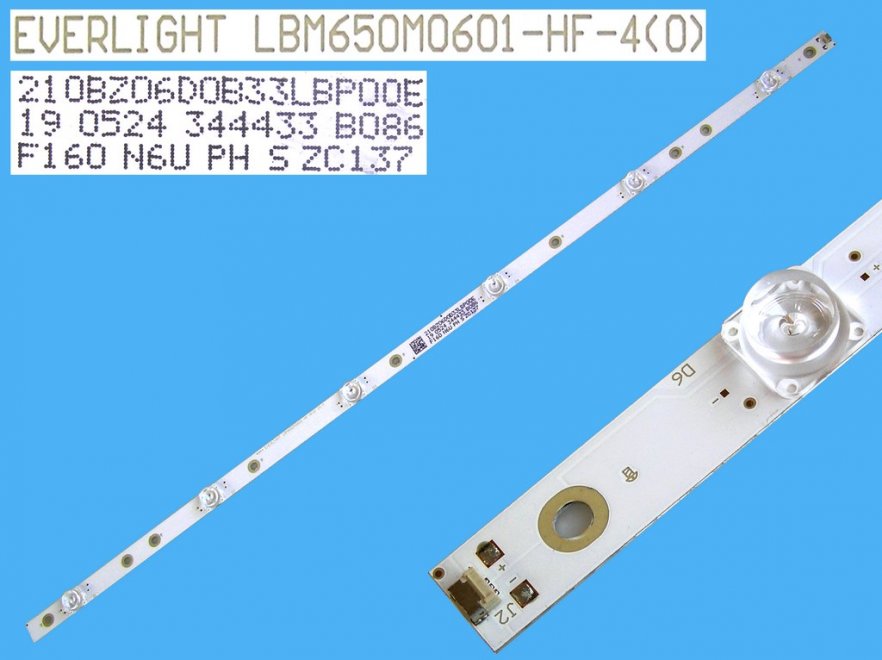 LED podsvit 675mm, 6LED / LED Backlight 675mm - 6 D-LED Everlight LBM650M0601-HF-4(0) / 210BZ06D0B33LBP00E - Kliknutím na obrázek zavřete
