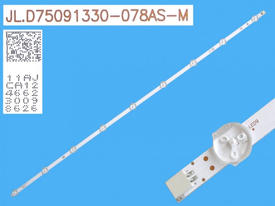 LED podsvit 826mm, 9LED / LED Backlight 826mm - 9DLED, JL.D75091330-078AS-M / 30098626 A-Type - Kliknutím na obrázek zavřete