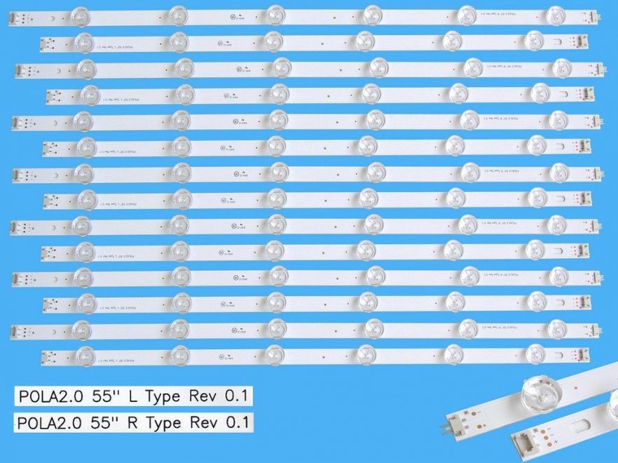 LED podsvit sada LG AGF78424801AL celkem 14 pásků 1142mm / DLED TOTAL ARRAY Innotek POLA2.0 55" náhrada AGF78424801AL - Kliknutím na obrázek zavřete