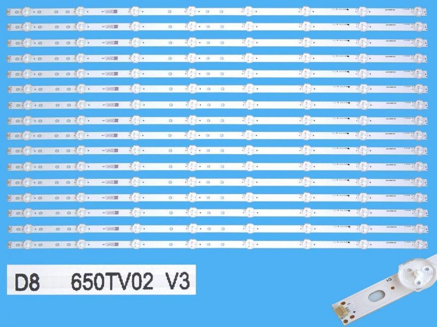LED podsvit sada Sony náhrada 650TV02 V3 celkem 16 pásků / DLED TOTAL ARRAY 650TV02V3 - Kliknutím na obrázek zavřete