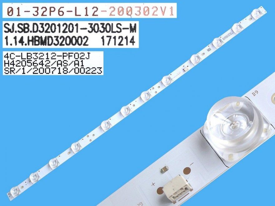 LED podsvit 590mm, 12LED / LED Backlight 590mm - 12 D-LED, YF2029 01-32P6-L12-200302V1 / 4C-LB3212-PF02J / SJ.SB.D3201201-3030LS-M / 1.14.320002 - Kliknutím na obrázek zavřete