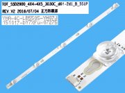 LED podsvit 535mm, 5LED / DLED Backlight 535mm - 5DLED, T0T-55D2900-4x4 plus 4x5_3030C_D6T / LB5505 / 151017