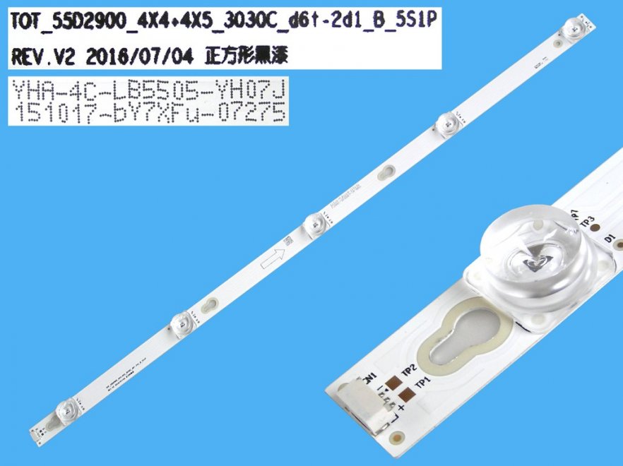 LED podsvit 535mm, 5LED / DLED Backlight 535mm - 5DLED, T0T-55D2900-4x4 plus 4x5_3030C_D6T / LB5505 / 151017 - Kliknutím na obrázek zavřete