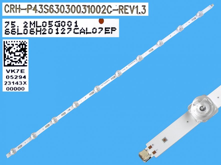 LED podsvit 805mm, 10LED / LED Backlight 805mm - 10 D-LED CRH-P43S63030031002C Rev1.3 - Kliknutím na obrázek zavřete