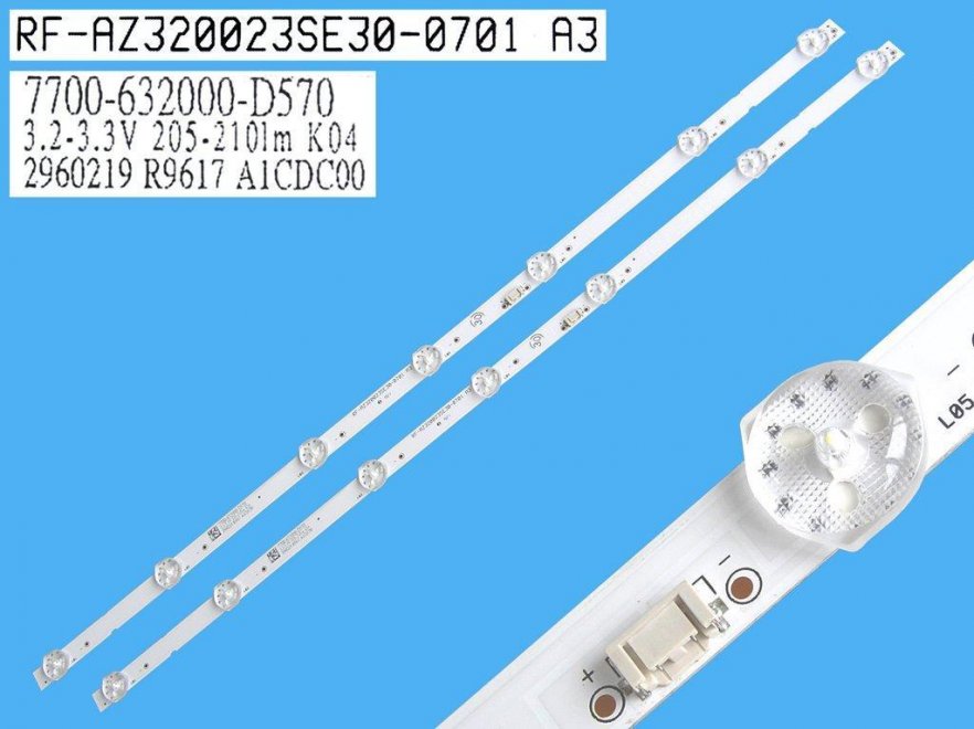 LED podsvit sada LG 32LMC celkem 2 pásky 545mm / DLED TOTAL ARRAY AGF 32LMC / RF-AZ320023SE30-0701A3 - Kliknutím na obrázek zavřete