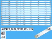 LED podsvit sada Panasonic 570lim 12 pásků / DLED TOTAL ARRAY 550DLED_SLIM REV01_20141223 / 30090076