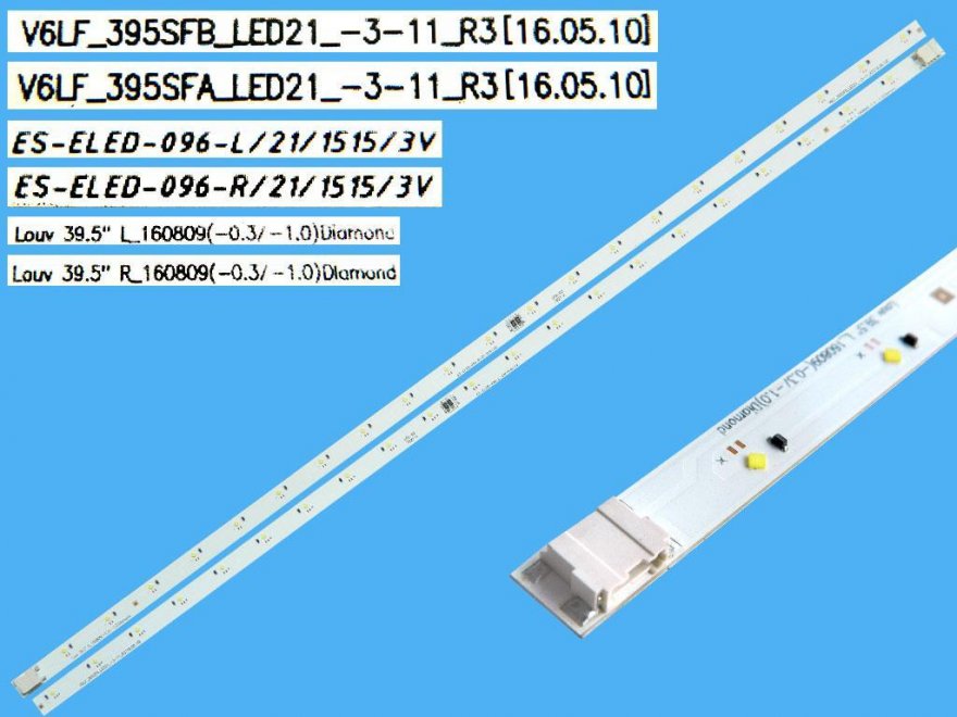 LED podsvit EDGE 410mm sada Samsung celkem 2 kusy / LED Backlight BN96-39720A /V6LF_395SFB_LED21_-3-11_R3 - Kliknutím na obrázek zavřete