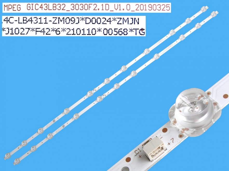 LED podsvit 804mm sada Thomson 4C-LB4311-ZM09J celkem 2 pásky / DLED TOTAL ARRAY MPEG GIC43LB32_3030F2.1D_V1.0 - Kliknutím na obrázek zavřete