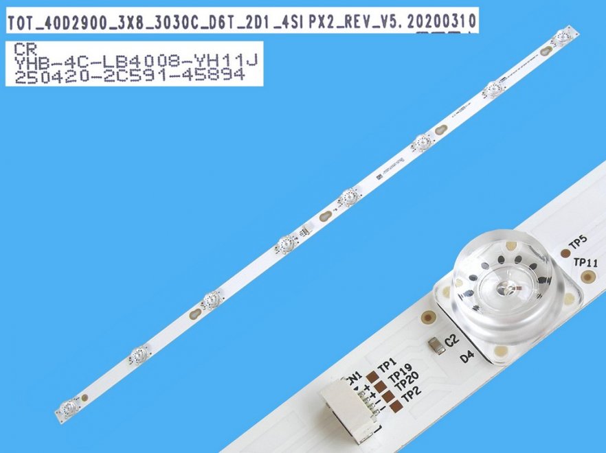 LED podsvit 710mm Thomson TOT-40D2900-3x8-3030C-D6T / DLED ARRAY YHE-4C-LB4008-YH11J - Kliknutím na obrázek zavřete