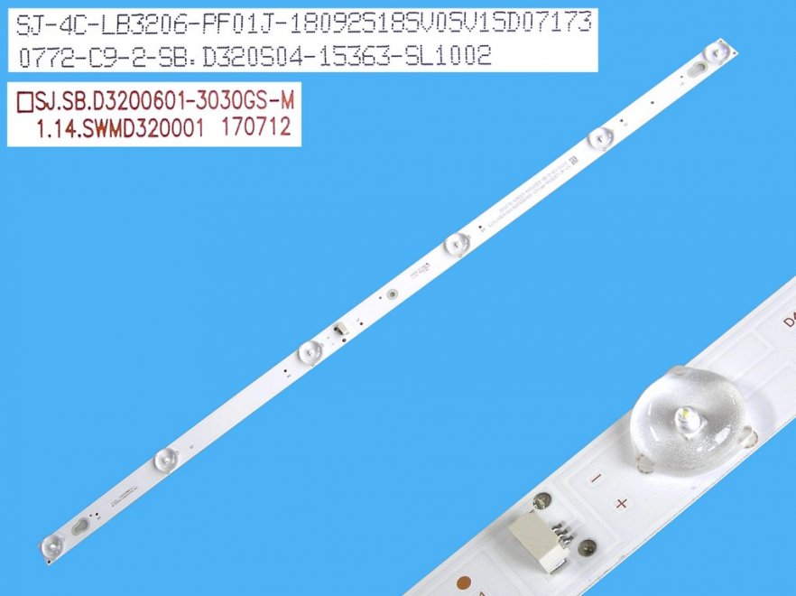 LED podsvit 560mm, 6LED / LED Backlight 560mm - 6DLED, 4C-LB3206-PF01J / SJ.SB.D3200601-3030GS-M / 1.14.SWMD320001 / 4C-LB3206-YH01R - Kliknutím na obrázek zavřete