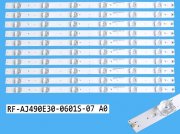 LED podsvit 493mm sada Sharp celkem 10 pásků / D-LED Backlight RF-AJ490E30-0601S-07 A0 / 4KE02G001