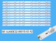 LED podsvit 493mm sada Sharp celkem 10 pásků / D-LED Backlight RF-AJ490E32-0601S-02 A2 / RFAJ490E320601S02