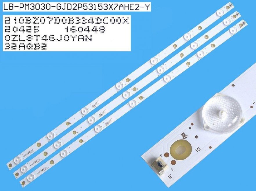 LED podsvit sada Philips celkem 3 pásky 620mm / DLED TOTAL ARRAY LB-PM3030-GJD2P53153X7AHE2-Y / 210BZ07D0B334DC00X - Kliknutím na obrázek zavřete