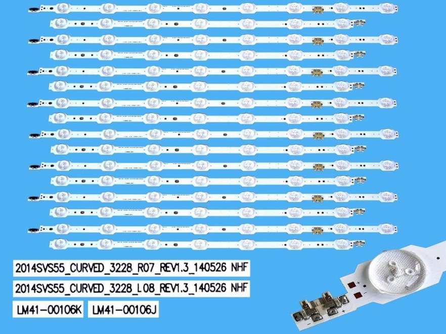 LED podsvit sada Samsung 55" Curved celkem 16 pásků / LED Backlight BN96-33493A plus BN96-33494A / LM41-00106J plus LM41-00106K / 2014SVS55_CURVED_3228 - Kliknutím na obrázek zavřete