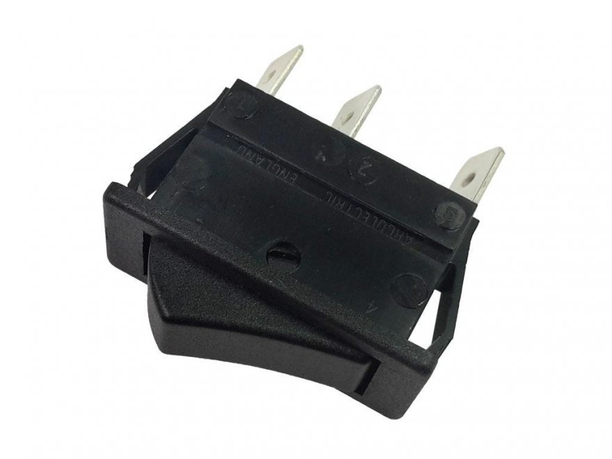 Přepínač kolébkový, jednopólový, černý, 250V AC/ 16A, ON-ON, FASTON - Kliknutím na obrázek zavřete
