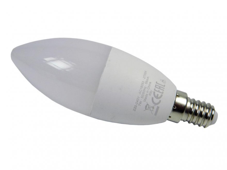 Žárovka LED OSRAM VALUE E14 7W, 220-240V, 4000°K studená bílá, svíčka - Kliknutím na obrázek zavřete