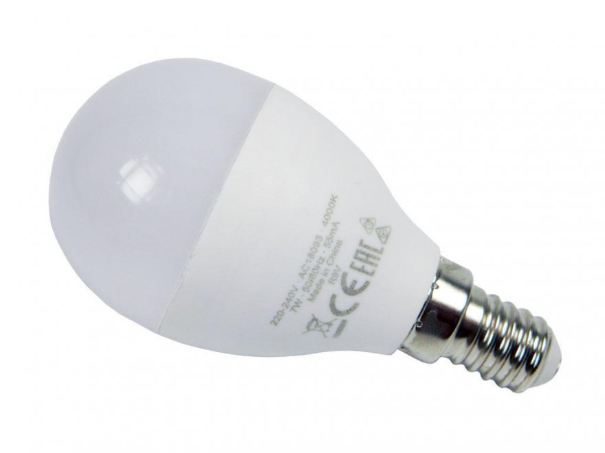 Žárovka LED OSRAM VALUE E14 7W, 220-240V, 4000°K studená bílá, kulatá - Kliknutím na obrázek zavřete