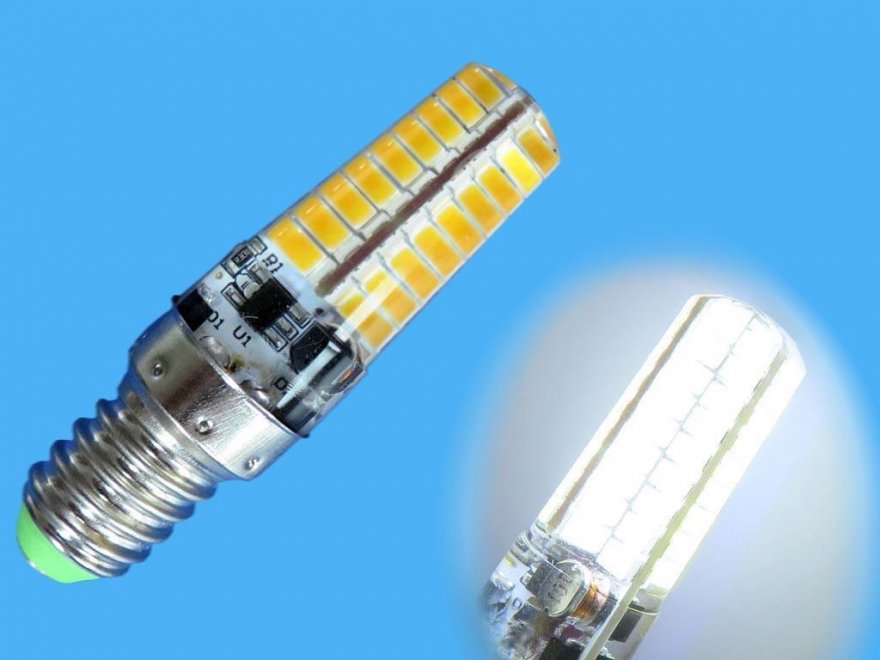 žárovka LED E14 12V-24V 3W studená bílá / LED žárovka 24V / LED žárovka E14/24V pro nouzové osvětlení - Kliknutím na obrázek zavřete