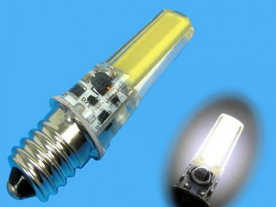 žárovka LED E14 12V-24V 2W studená bílá / LED žárovka 24V / LED žárovka E14/24V pro nouzové osvětlení - Kliknutím na obrázek zavřete