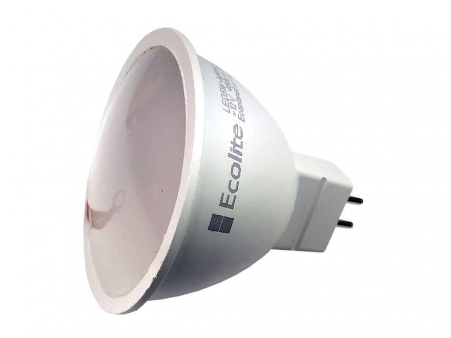 Žárovka LED MR16 / GU5.3, studená bílá, 12V 5W Ecolite - Kliknutím na obrázek zavřete