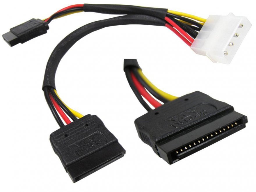 Kabel PC napájecí k HDD SATA (Serial ATA) - rozdvojka PremiumCord - Kliknutím na obrázek zavřete