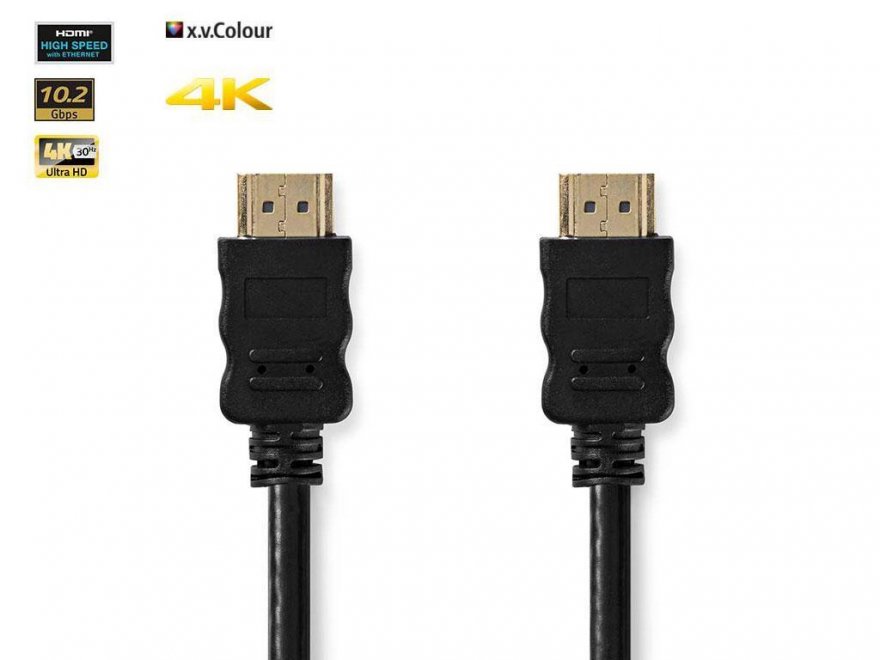Kabel HDMI A - HDMI A verze 1.4 s Ethernetem délka 7.5m Valueline - Kliknutím na obrázek zavřete