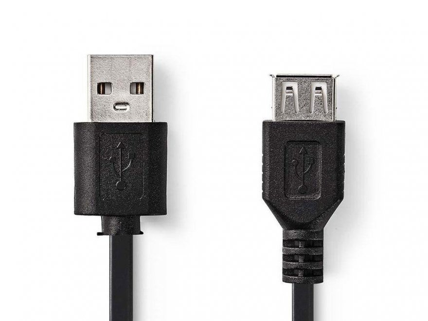Kabel USB 2.0 A / A prodlužovací 1m CCGG60010BK10 Nedis - Kliknutím na obrázek zavřete