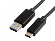 Kabel USB C 3.1 (M) propojovací USB A 3.0 (M) délka 1,2m černý