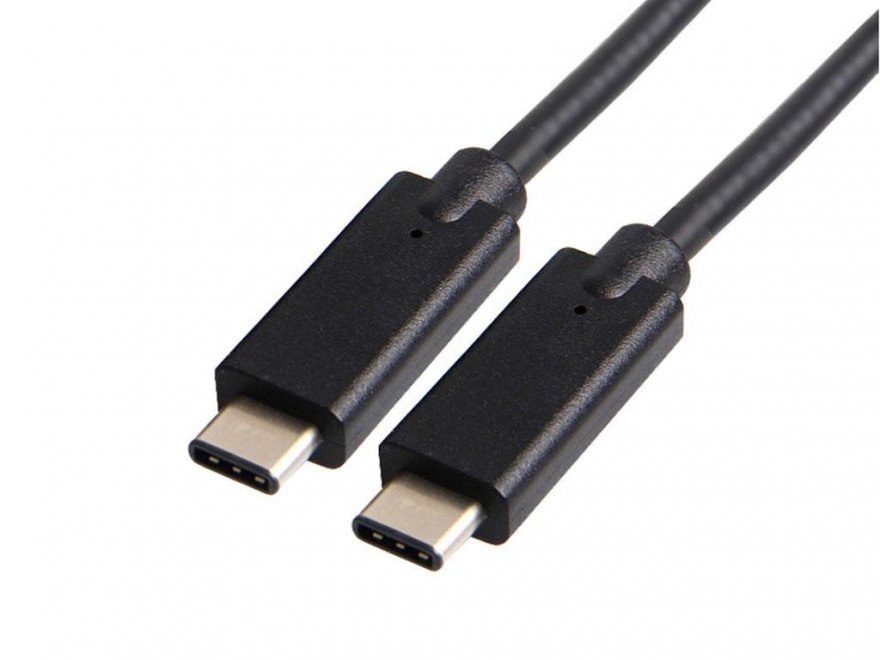 Kabel USB C 3.1 (M) propojovací USB C 3.1 (M) délka 0,5m černý - Kliknutím na obrázek zavřete