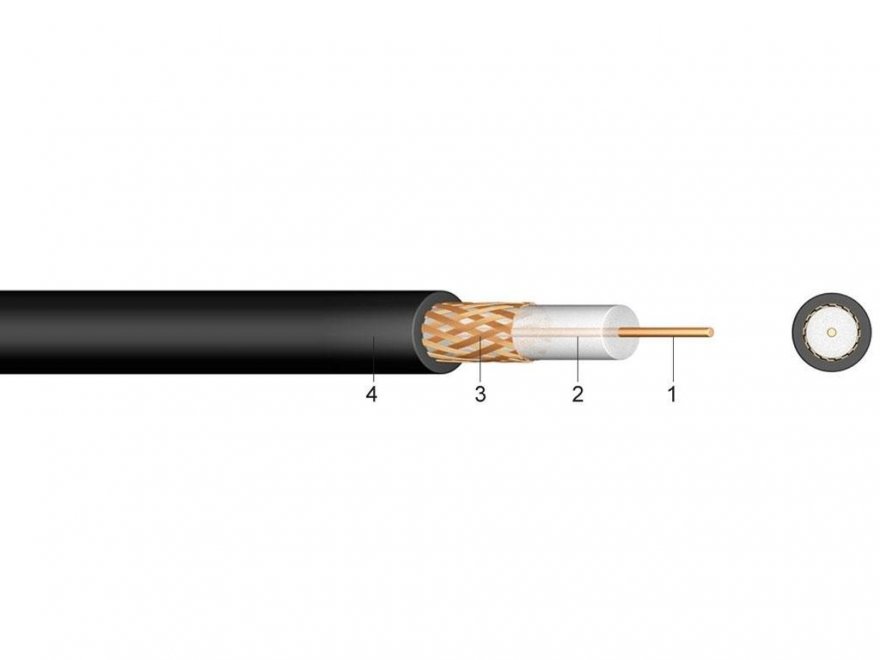 Kabel - metráž KOAX RG-59 B/U PVC 5mm koaxiální kabel 75 Ohm - Kliknutím na obrázek zavřete