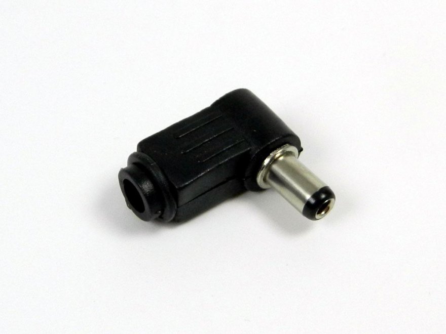 Konektor napájecí 5.5 x 2.5 x 9.0mm - úhlový na kabel - Kliknutím na obrázek zavřete