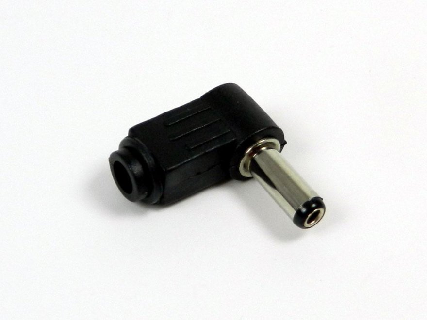 Konektor napájecí 5.5 x 2.5 x 14.0mm - úhlový na kabel - Kliknutím na obrázek zavřete