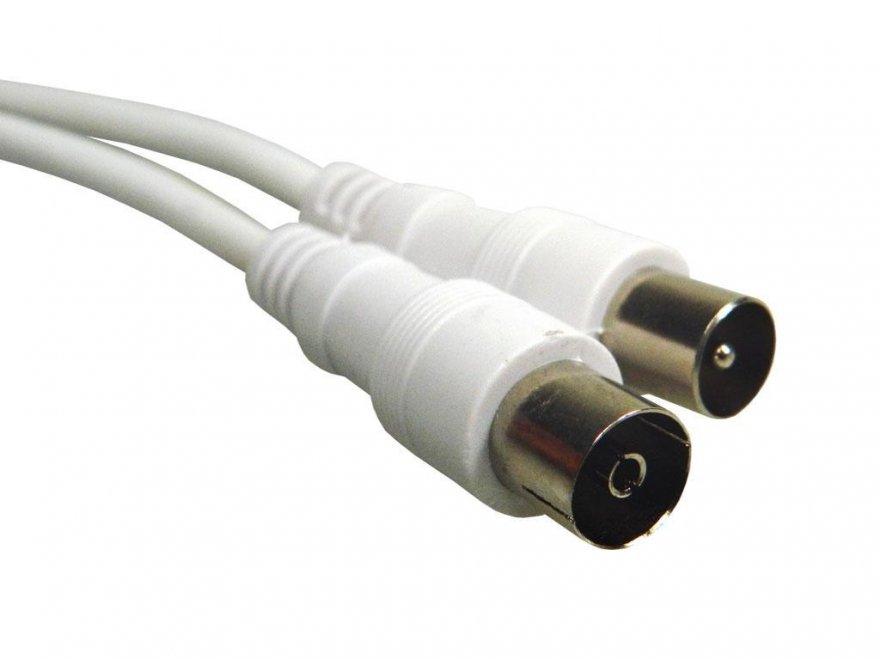 Kabel anténní - 7.5m - bílý - Kliknutím na obrázek zavřete
