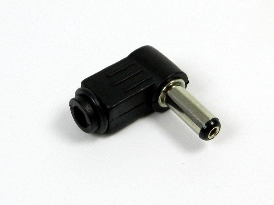 Konektor napájecí 5.5 x 2.1 x 14.0mm - úhlový na kabel - Kliknutím na obrázek zavřete