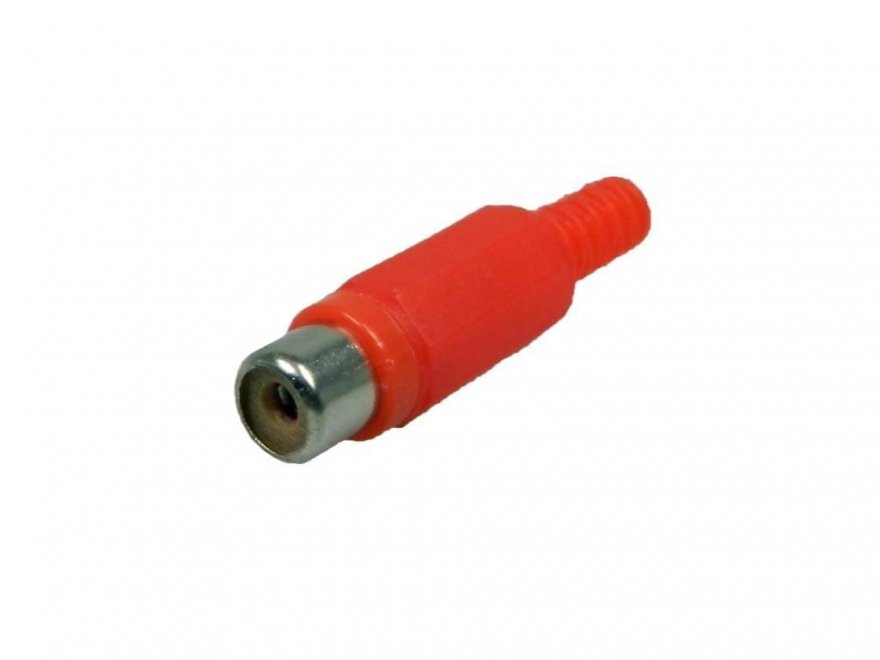 Konektor CINCH plastový - červený samice - Kliknutím na obrázek zavřete