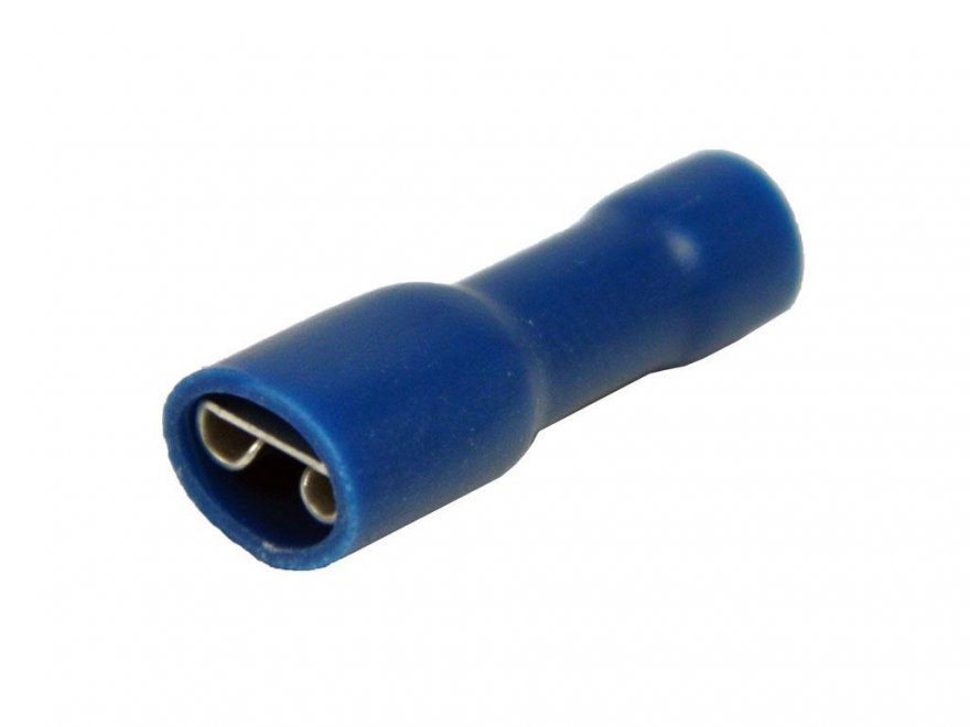 Konektor Faston 4,8mm - zásuvka, krimpovací, modrá - Kliknutím na obrázek zavřete