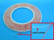 Lepící páska samolepící oboustranná pro displeje, šíře 5mm, síla 0,2mm, návin 25m