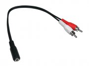 Kabel redukce 2xCINCH Stereo / 3.5mm jack Stereo 0.3m