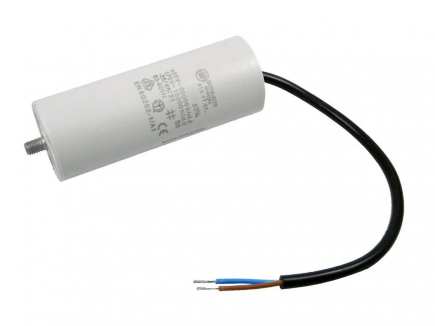 Rozběhový kondenzátor 2uF 425V / 475V DUCATI, motorový kondenzátor s kabelem - Kliknutím na obrázek zavřete