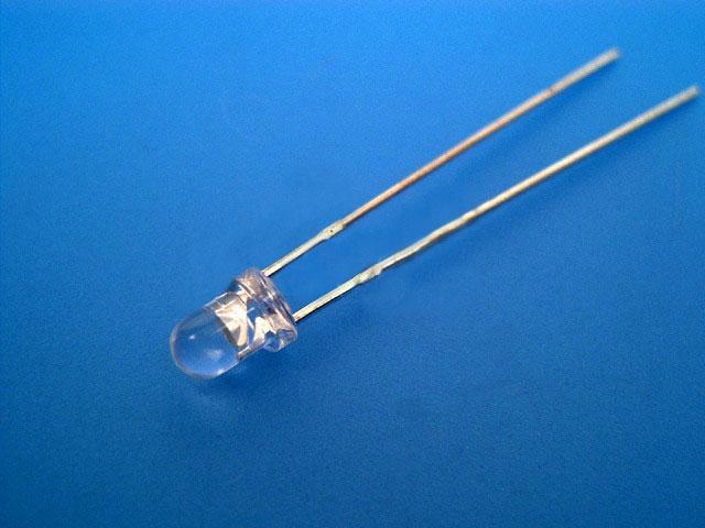 LED dioda modrá 3mm, kulatá, čirá, 3500mCD - Kliknutím na obrázek zavřete
