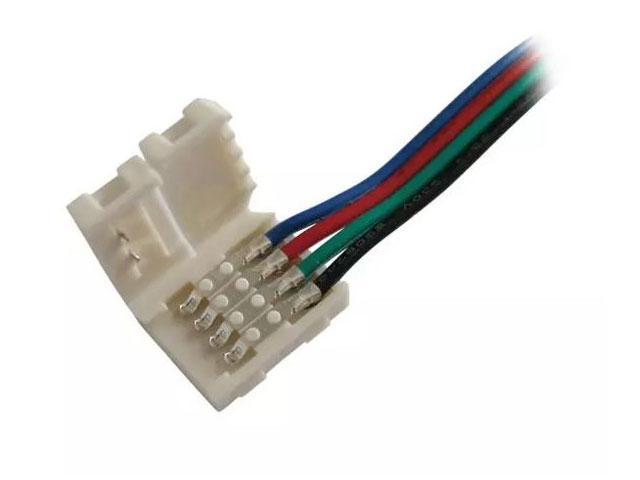 Konektor nepájivý pro RGB LED pásky 5050 pro 30 a 60 LED / m o šířce 10mm s vodičem - Kliknutím na obrázek zavřete