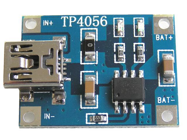 TP4056 / 4056ES modul nabíjení Liion - varianta B s konektorem mini USB - Kliknutím na obrázek zavřete