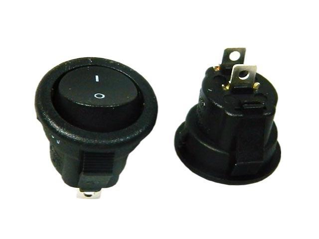 Vypínač kolébkový miniaturní kulatý CA MR5110R5NBB černý ON-OFF - Kliknutím na obrázek zavřete