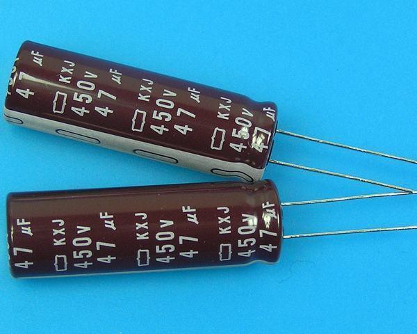 47uF/450V - 105°C Nippon KXJ kondenzátor elektrolytický low ESR, long life, high ripple current, pen type II - Kliknutím na obrázek zavřete