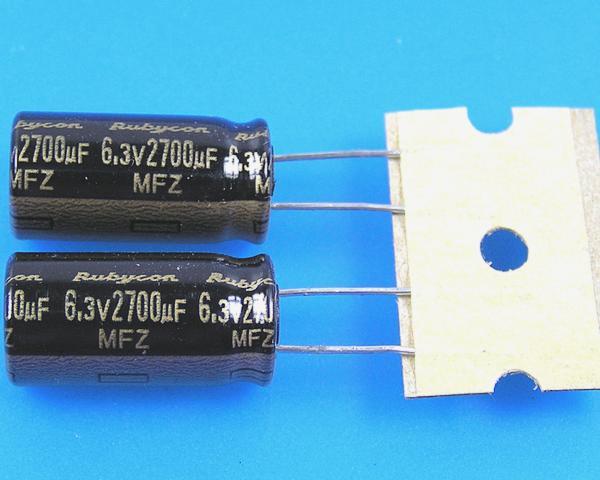 2700uF/6,3V - 105°C Rubycon MFZ kondenzátor elektrolytický, low ESR, high ripple current - Kliknutím na obrázek zavřete