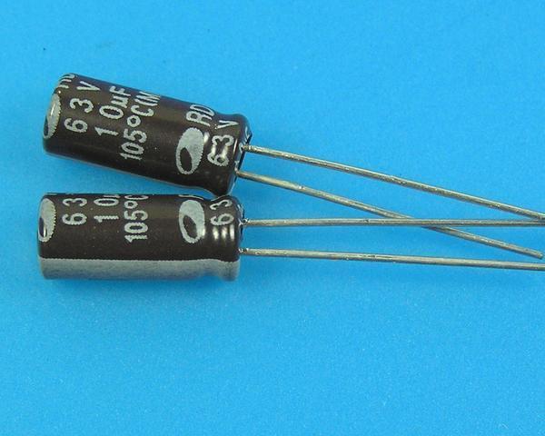 10uF/63V - 105°C Samwha RD kondenzátor elektrolytický - Kliknutím na obrázek zavřete