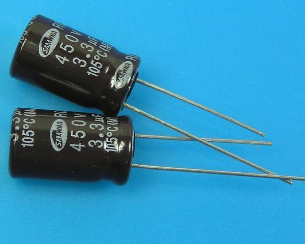 3,3uF/450V - 105°C Samwha RD kondenzátor elektrolytický - Kliknutím na obrázek zavřete